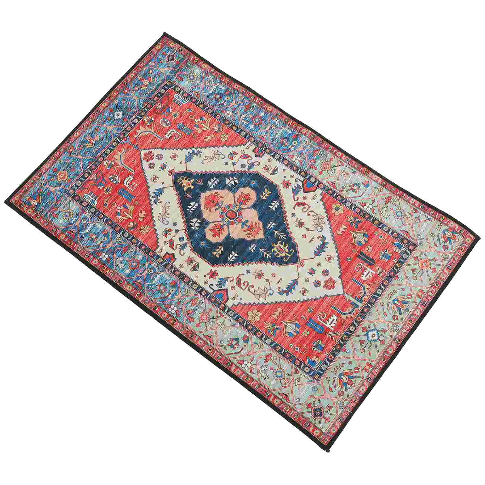 

Boho Rug Washable Floor Rug Bedroom Rug Carpet Bedroom Bohemian Style Carpet Ethnic Style Polyester Floor Carpet for Home