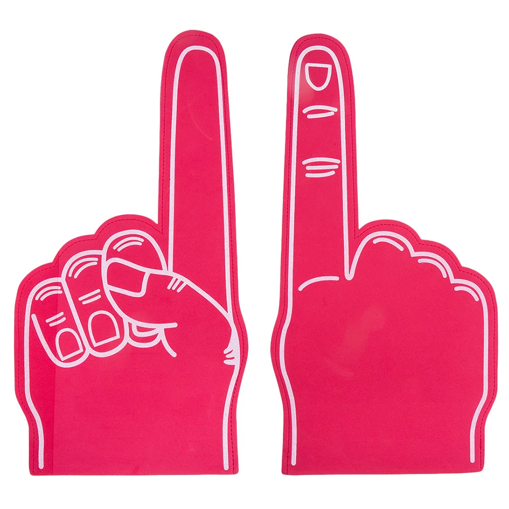 

2pcs Foam Finger Hand Cheerleading Pompom Foam Hand Foam Finger for Sports Meeting