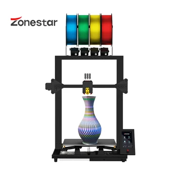 ZONESTAR New Upgrade 4 Extruder 4-IN-1-OUT Mix Color Large Size High Precision Silent Fast Installation FDM 3D Printer DIY Kit 2