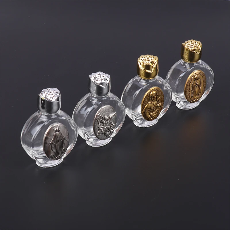 Description Picture 4 of item1pc Holy Water Jesus Bottle Religious Cross Bottle Christian Sculpture Bottle Holy Water Bottle Empty Refillable Glass Bottle