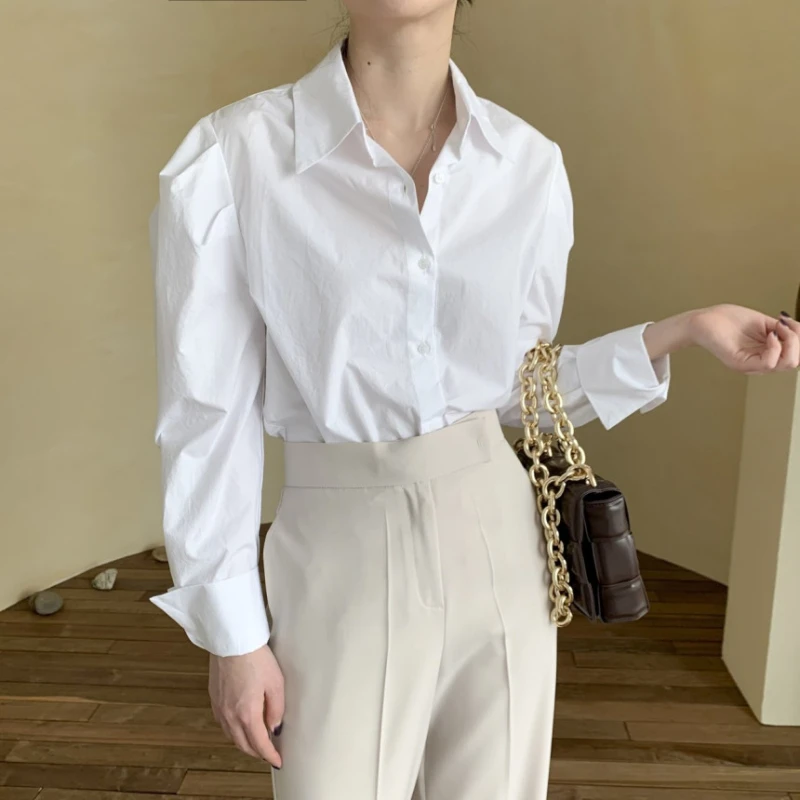 

Ladies Korean Fashion Casual Shirts Blouse Women Tops Woman Button Up Shirt Female Girls Long Sleeve Blouse Py9676