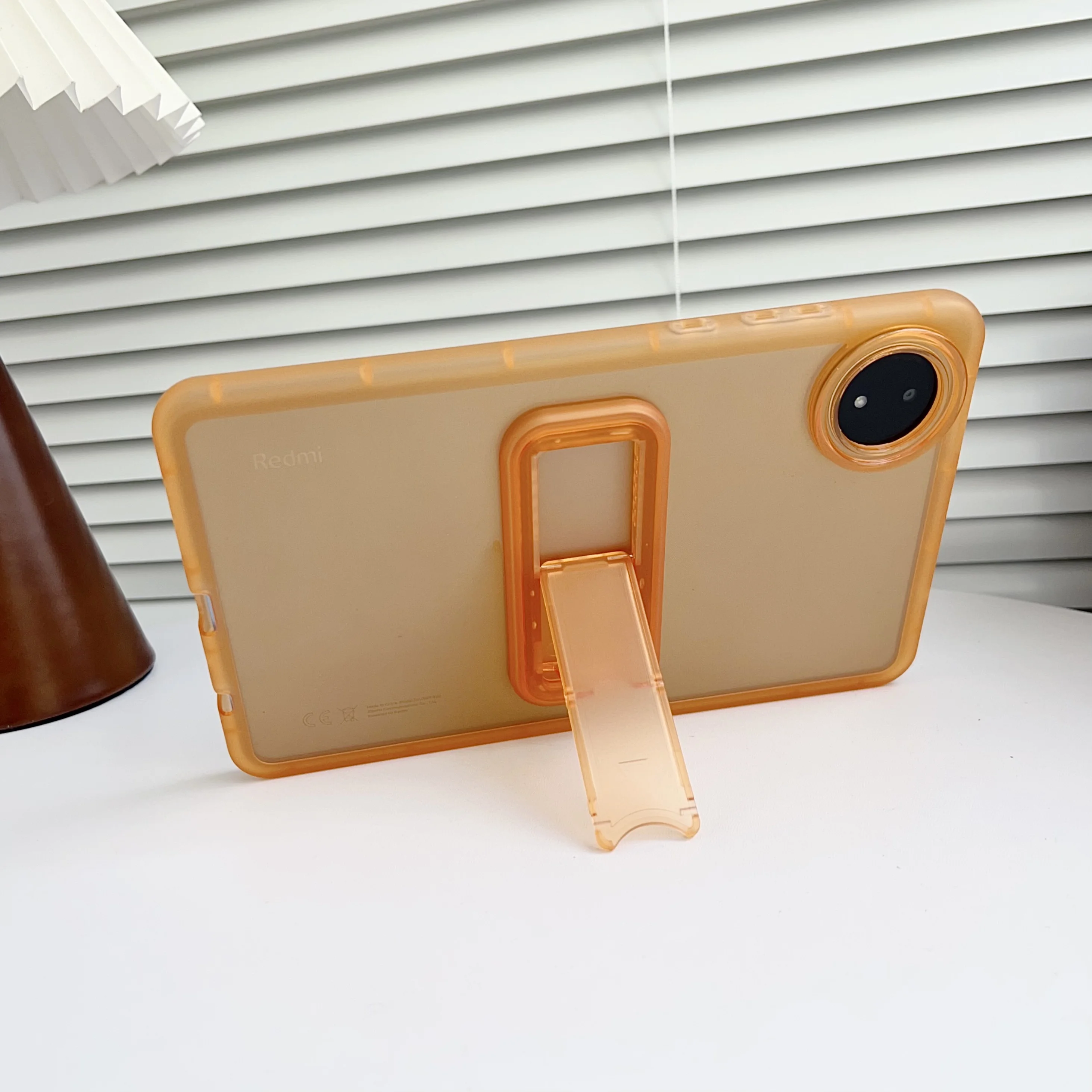 Translucent Matte Tablet Case with Built-in Kickstand and Shockproof TPU Bumper