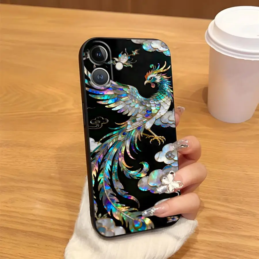 Phoenix Mother Of Pearl Art Print Phone Cover Case