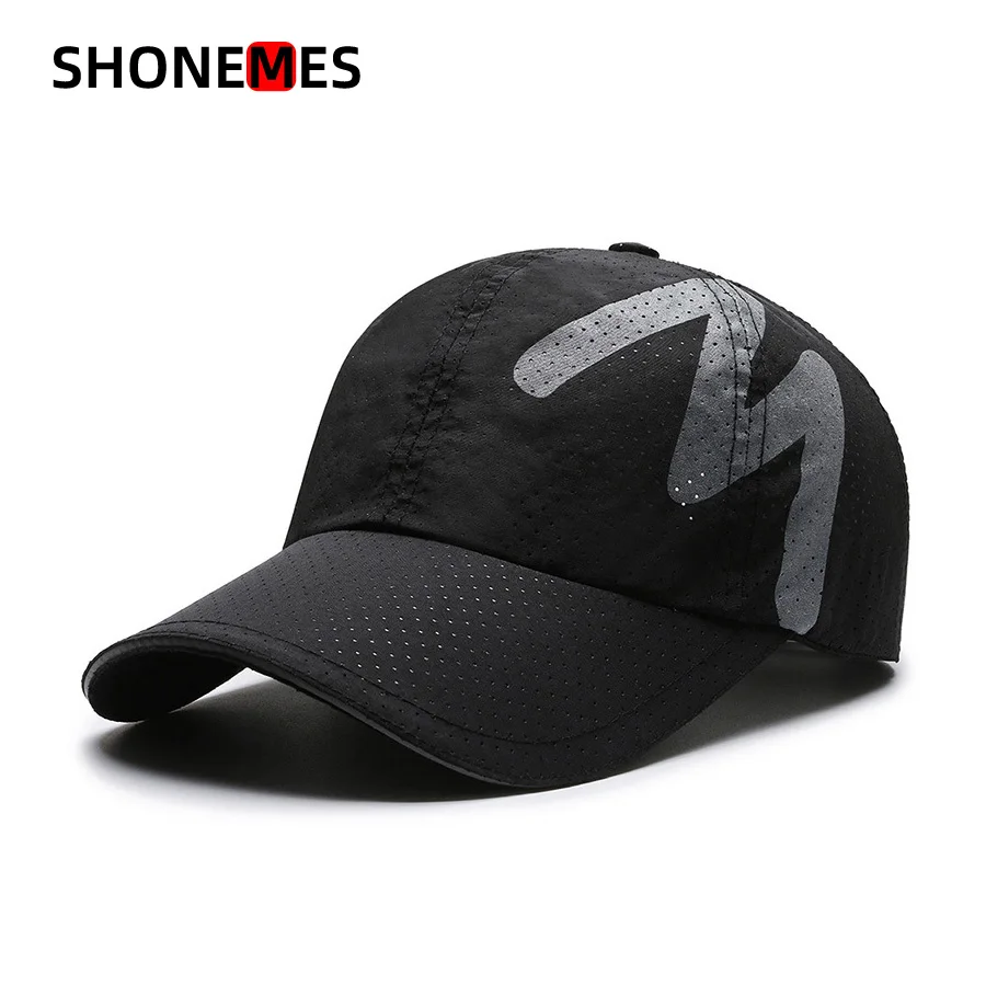 

ShoneMes Quick Dry Snapback Cap M Glow In the Dark Sports Strapback Caps Breathable Outdoor Adjustable Hats for Men Women