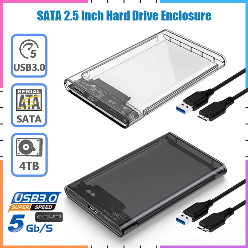 Custodia Per Hdd Usb Sdd Da 2.5 Pollici Custodia Da Sata A Usb 3.0 Disco Rigido Sata Custodia Esterna Per Unità