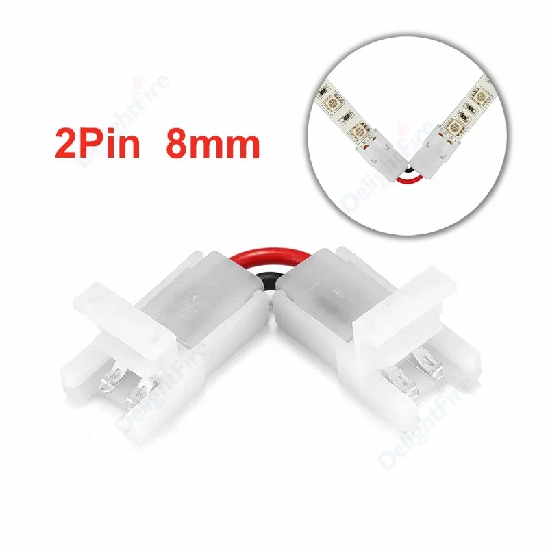 12m LED Strip Verlängerungskabel + 10 Connector - 22 AWG, Für 10 Mm LED Streifen 12V-24V