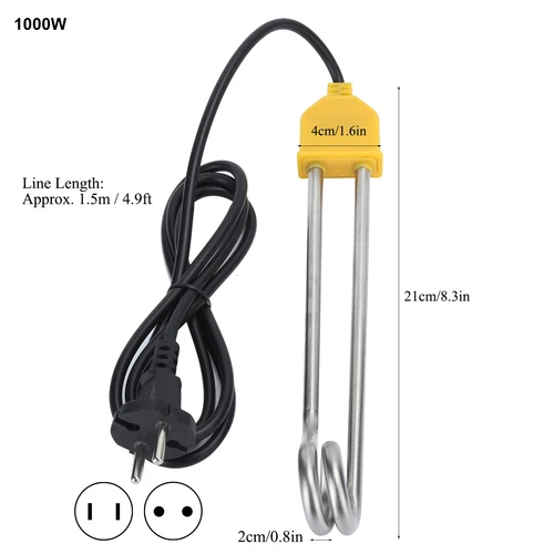 순간 온수기 침수 전기 온수 보일러, 주방 욕실 수영장용, 600W, 1000W, 1200W, 1500W 5