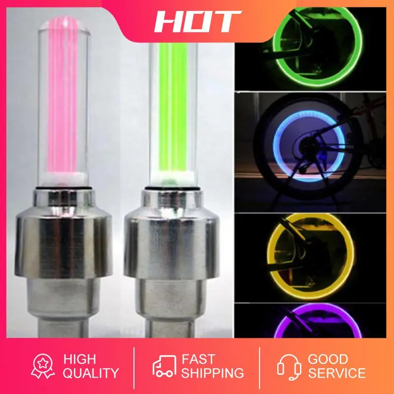 2Pcs Bicycle Wheel Tire Light Mini Vibration Shining Led Light With No