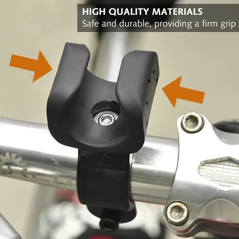 2/4pcs U-shaped 2nd Generation 360 Degree Rotating Bike Clip Bicycle Stand ABS Plastic Light Clip Flashlight Light Holder