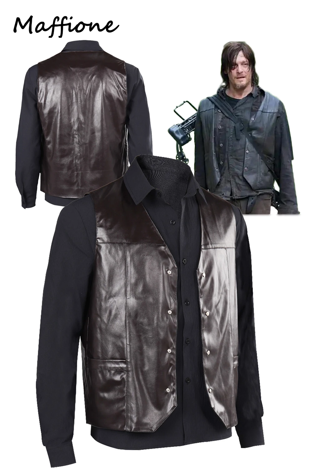 

Костюм Daryl жилет для косплея с футболкой, наряды, ТВ Ходячие мертвецы, Маскировка для взрослых мужчин, Костюмы для ролевых игр, Карнавальная одежда на Хэллоуин
