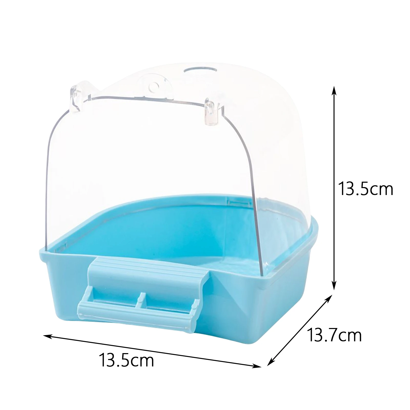 Pet Bird Bath Box Shower Easy to Install Water Bowl Caged Parrot Bathing Tub for Small Birds Budgerigar Lovebirds Canary bird bath