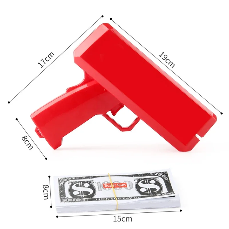 Handheld Cash Shooter for Wedding Birthday Game Movies Bachelor Props Party Supplies Celebration Spray Money Gun 6