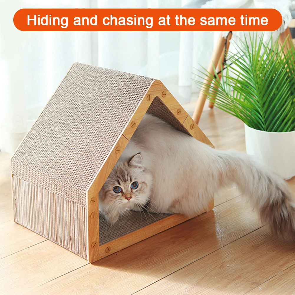 Vertical Cat Scratcher Cardboard Scratching Post for Indoor Cats