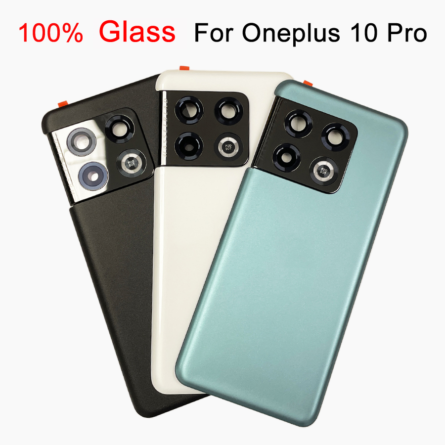 A+++ Glass For OnePlus 10 Pro NE2210 Back Battery Cover+Camera Frame Rear Cover Housing Case For OnePlus 10Pro 1+10Pro Door