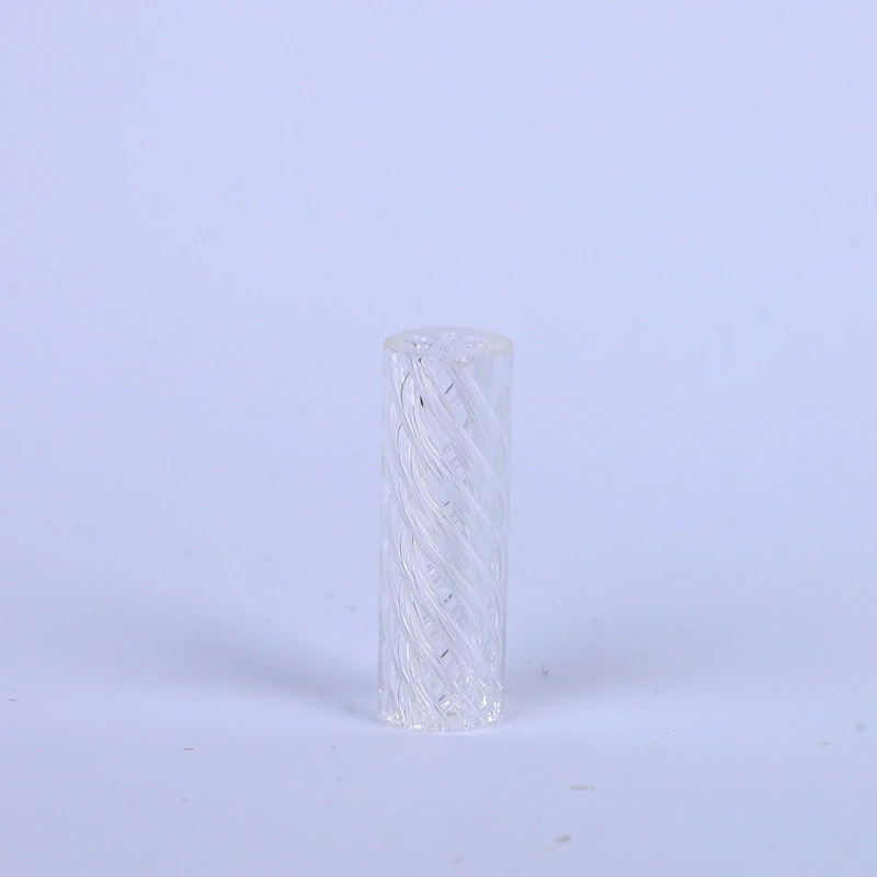Retail 5pcs/box In Stock 6 Holes Spiral Screw Line Style Transparent Smoking Glass Filter Tips with 6 Holes Smoking Accessories