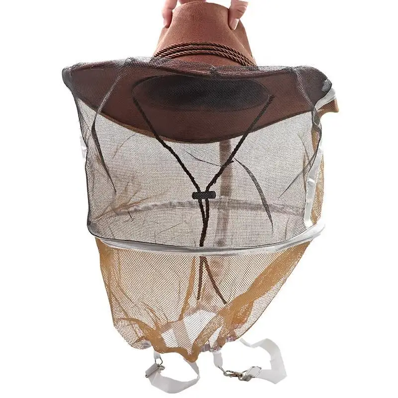 Denim Beekeeping Hat Beekeeper Protective Hat Anti Bee Fabric Nylon Net Yarn Beekeeping Protector Cap Comfortable Design