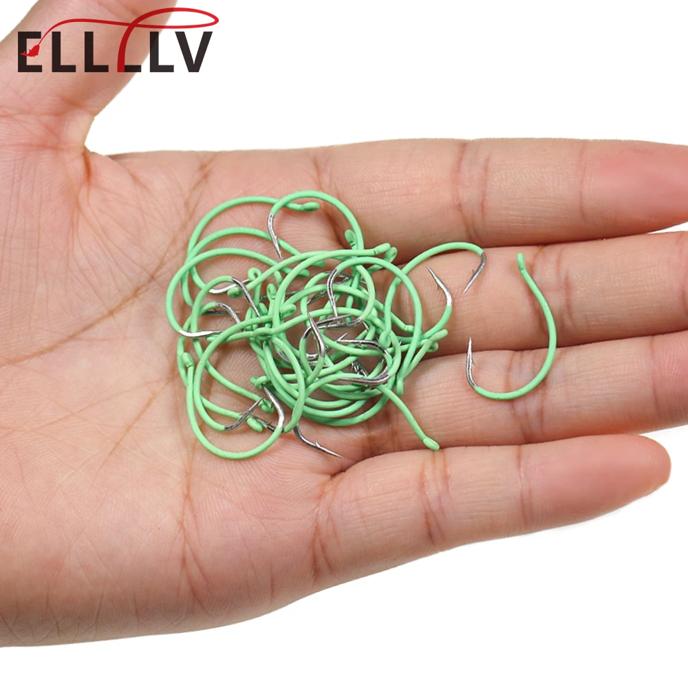 Ellllv 50pcs/bag High Carbon Steel Wacky Worm Bass Fishing Hook Finesse  Wide Gap Hook Drop Shot Rig Tackle Black Nickel/Luminous - AliExpress