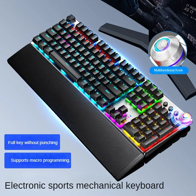 

Механическая игровая клавиатура Wolf Spider F2088 с черными и синими переключателями-раскройте свой игровой потенциал с точностью и скоростью