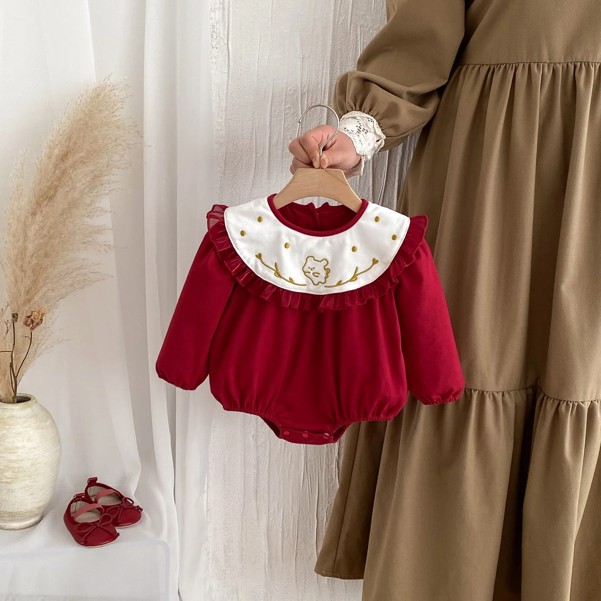 Nette Baby Kinder Strampler Herbst Geburtstag Party Neugeborene Mädchen Overall Hohe Qualität Bequeme Kleinkind Kleidung für Mädchen – Detail 1
