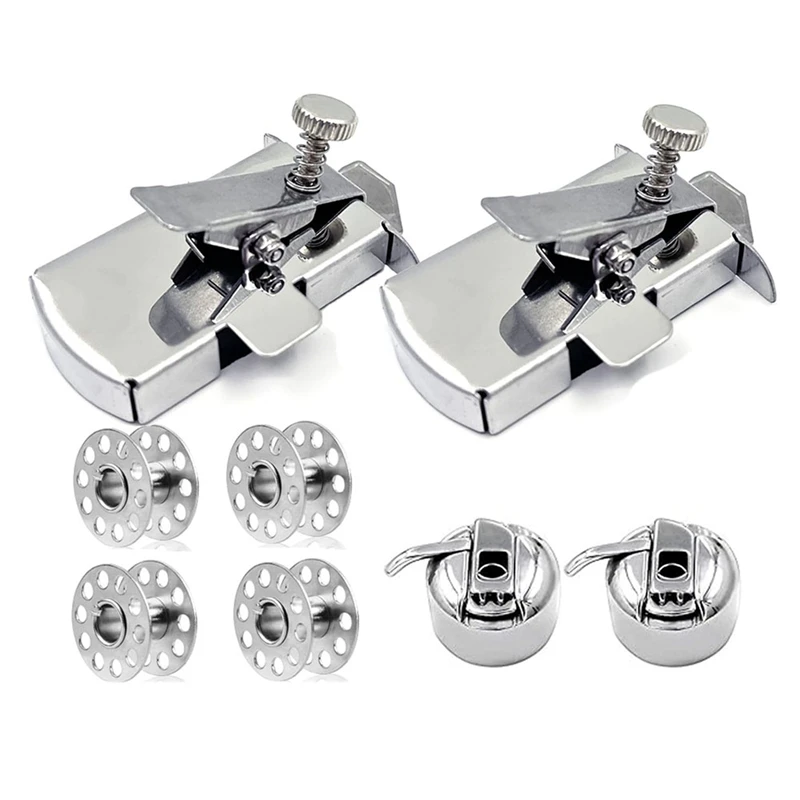

Magnetic Seam Guide, 2 Pieces Magnetic Seam Guide For Sewing Machine + 2 Pieces Bobbins + 4 Pieces Bobbin Case Durable