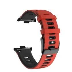 Silicone Replacement Strap - Premium Smart Watch Wristband Accessory for Mi Band 8 Pro (Red black)