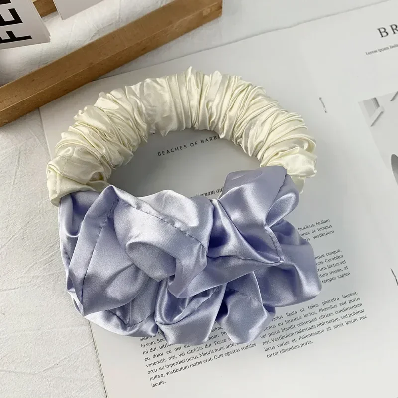 Heatless Curling Silk Scrunchies Soft Elastic Satin Hair Ties Sleepy Styling Accessories Ponytail Holder hair styling tool hair curling tools