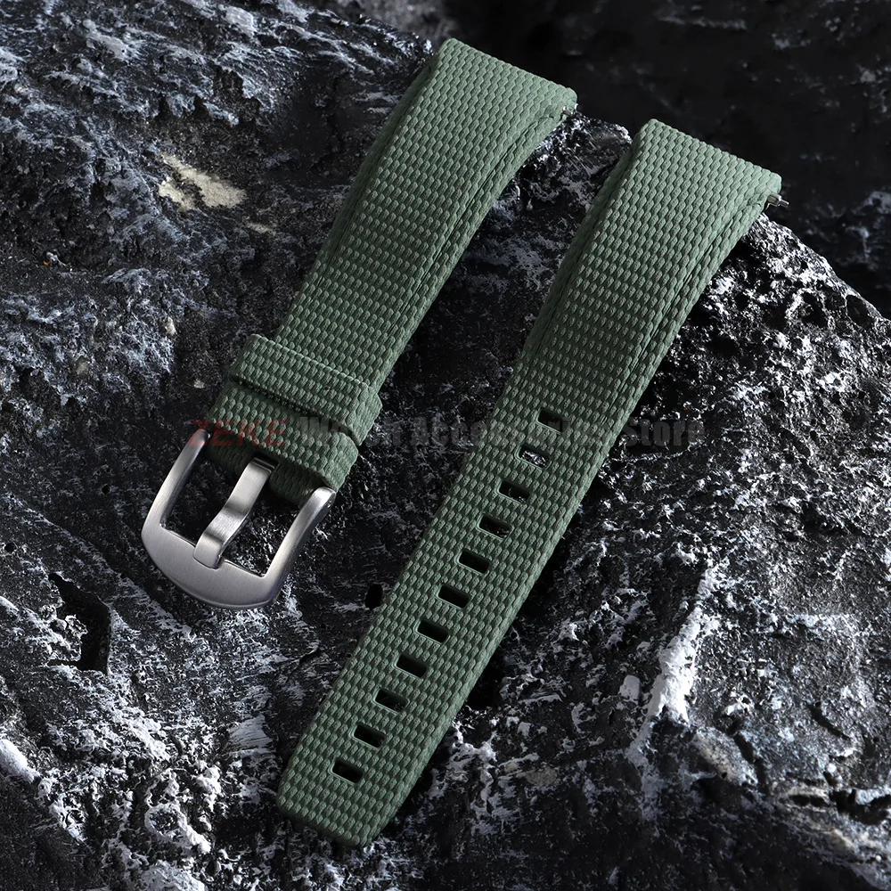 Premium Curved End Rubber Watch Strap - Versatile FKM Design