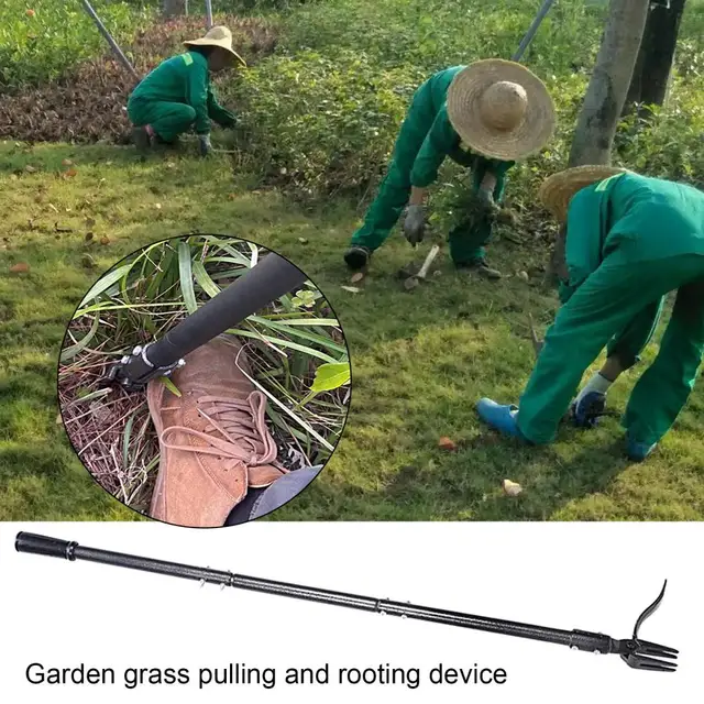 1 Beállított Kézi Gyomnövény Leszerelhető Fogantyú Lábhatékony Karom Kopott Kert Megkezd - Image 3