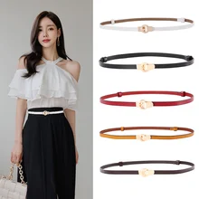

Waist Chain Women's Fine Leather Simple Versatile Style Decorative Suit Belt Fashion with Skirt and Popularity