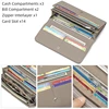 Fashion Large Capacity Women's Credit Card Holder Wallets Genuine Leather Women RFID Blocking Long wallet 4