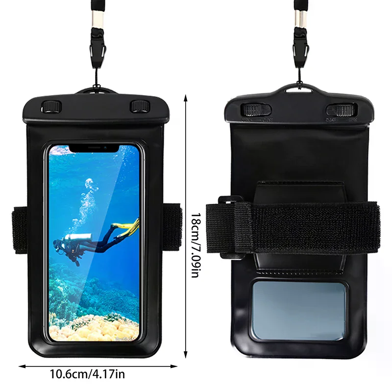 1Pcs Universal Waterproof Phone Case Arm Band Bag Swim Diving Surfing Mobile Phone Pouch Waterproof Bag