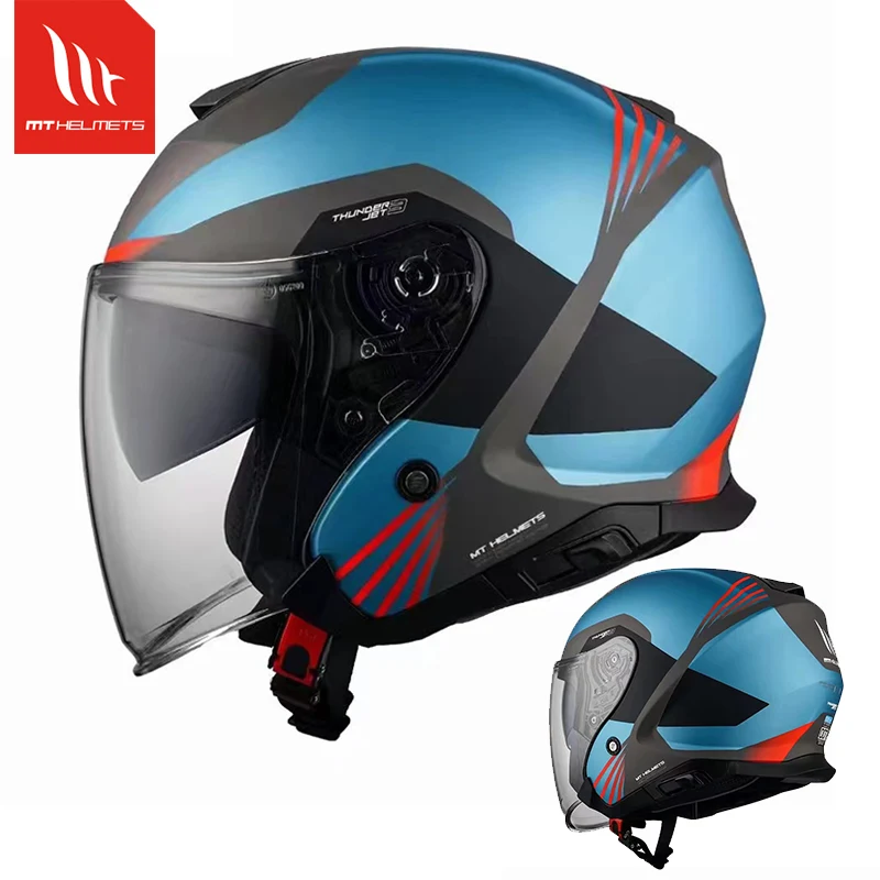 

MT Fashion Women Men Motorcycle Helmet 3/4 Open Face Double Sun Visor Motobike Riding Protective Hat Casco Moto Casque