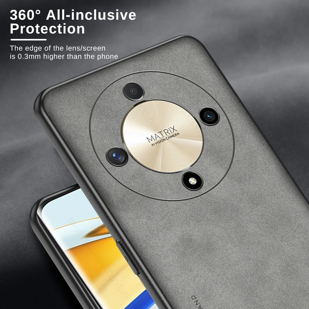 Matte Sheepskin Leather Case For Honor Magic6 Lite 5G Camera Protect Shockproof Coque On Honar Honer Magic 6 Light 6Lite 5G 2024 4