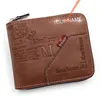 Free Name Engraving New Short Men Zipper Wallets Brand Card Holder Coin Pocket Male Wallet Classic Photo Holder Men's Purses 1