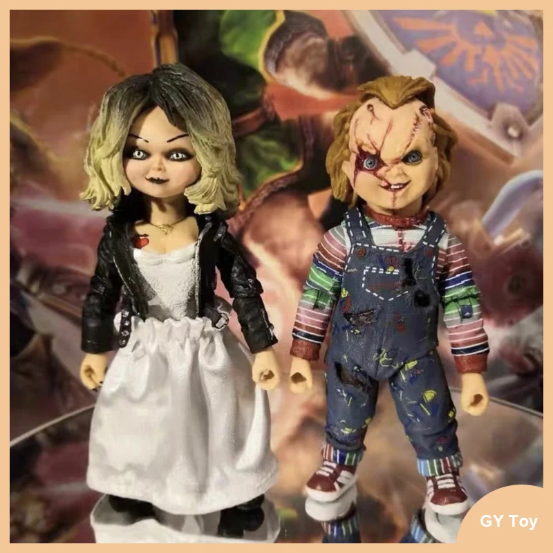 Originale Neca 42114 Sposa Di Chucky Ultimate Chucky E Tiffany 2 Pack Action Figure Collection Model Toy Christmas Doll Gift