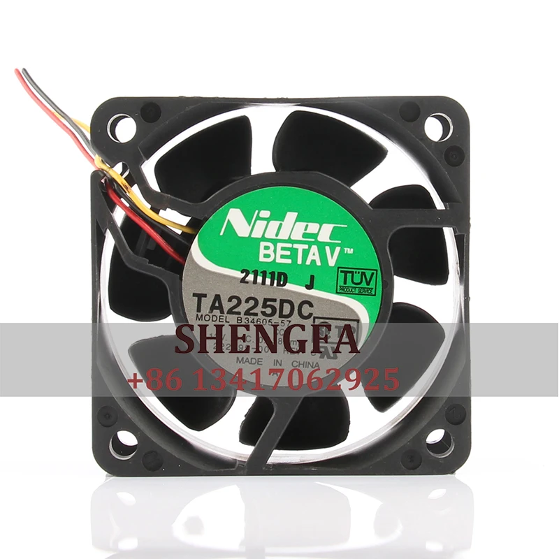 

B34605-57 Case Axial Flow Fan 24V 48V DC12V 0.58A EC AC 60x60x25MM 6CM 6025 Double Ball Bearing Large Capacity Cooling Fan