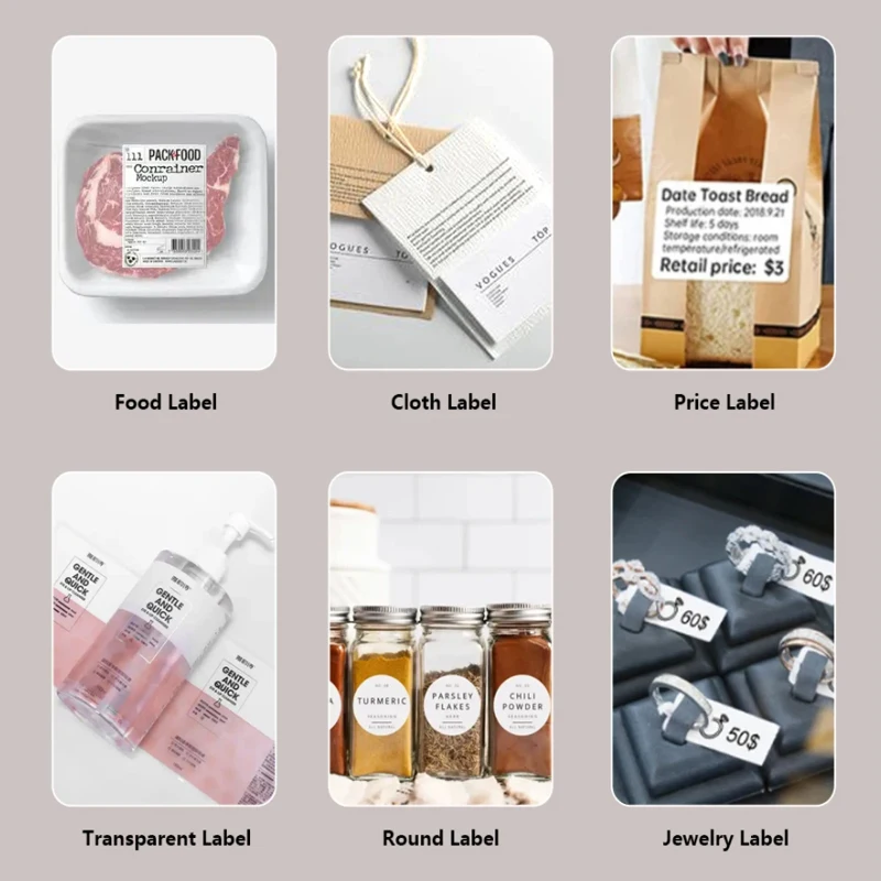 30mm 50mm Colorful thermal paper Sticker For Phomemo M110 M220 M200 E210 P50 DETONG P1 WP9520 Machine