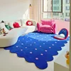 Klein Blue Irregular Decorative Living Room Carpet Simple Bedroom Soft Rug IG Cloakroom Leisure Area Plush Mats Ковер Tapis 러그 2