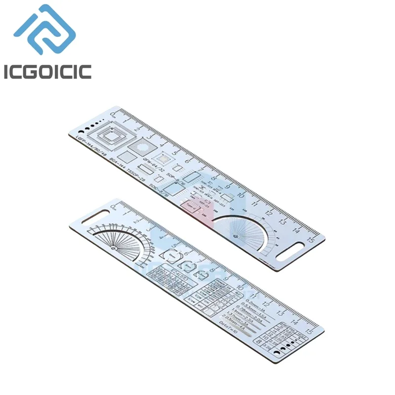 Multi-functional PCB Ruler and Measuring Tool for Electronic Components