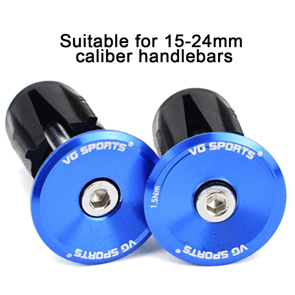 Bicycle Grip Handlebar End Cover Aluminium Alloy Lock Mountain HandleBar Grips End Plugs For Bike Handlebar Parts 1 Pair 6color