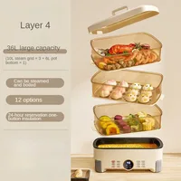 6-36L Electric Steamer Large Capacity Stainless Steel Steamer Reservable Household Intelligent Multi-function Electric Hot Pot 2
