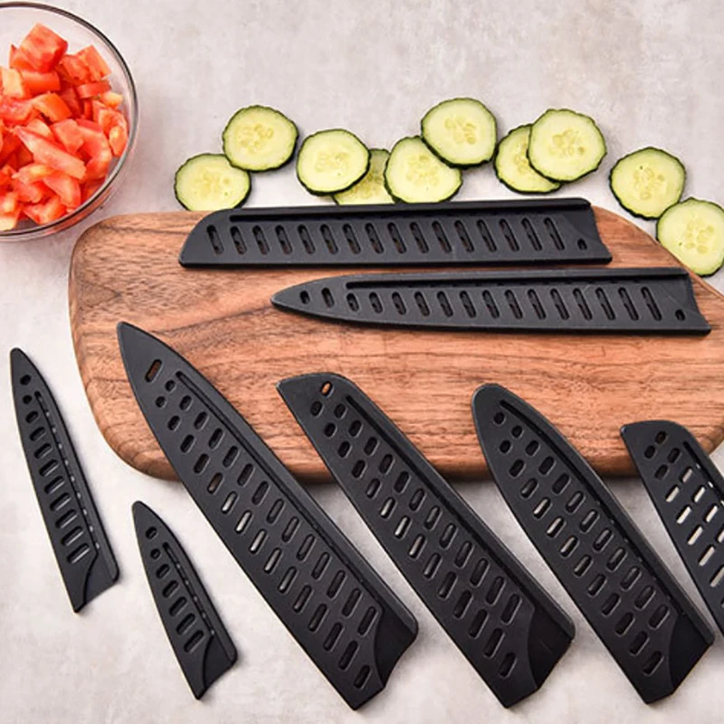 Black Plastic Kitchen Knife Blade Protector For 3.510 Inch Knife Cases