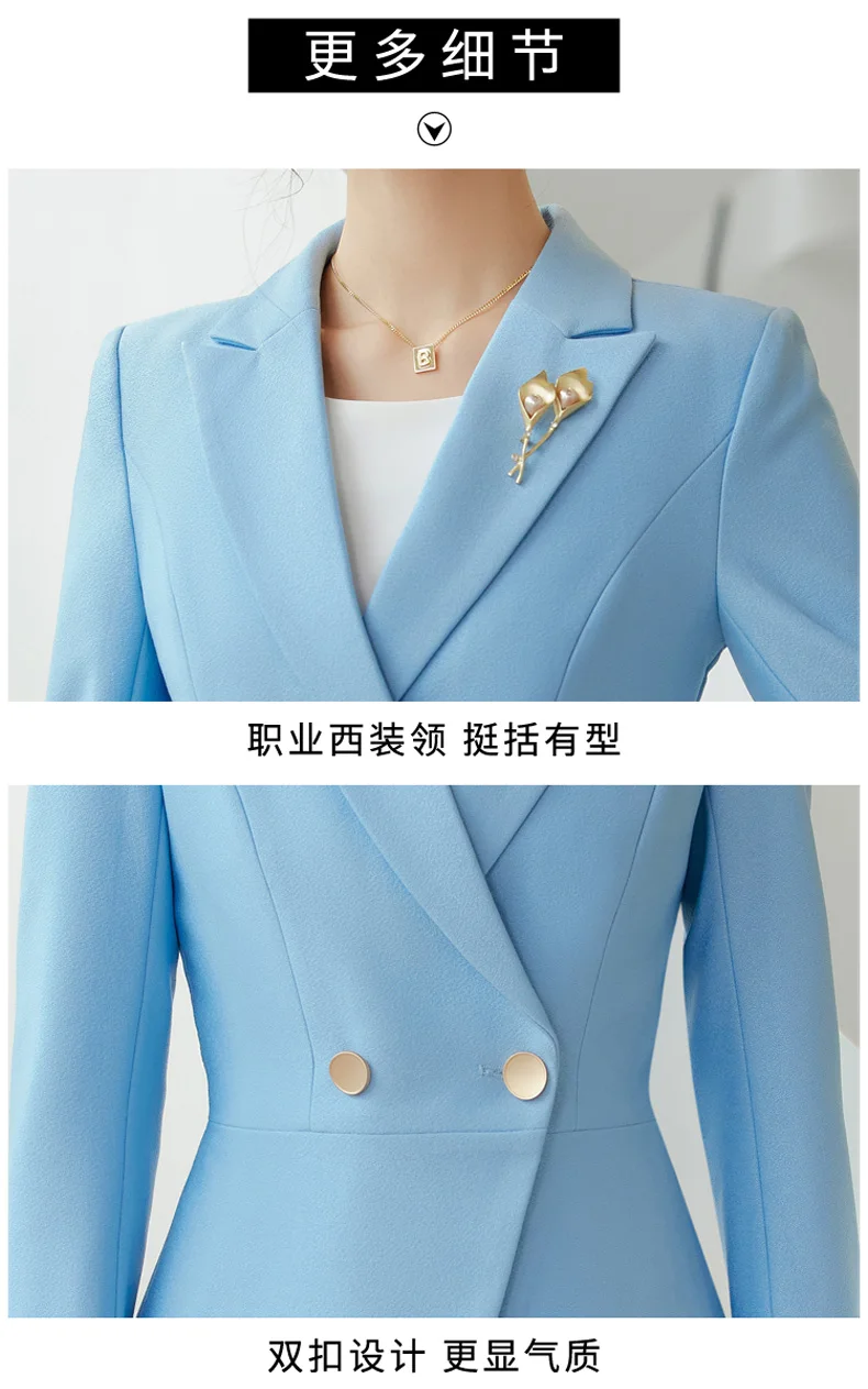 AIyssa Professional womens new spring and summer long-sleeved suits, fashionable and elegant, showing confidence
