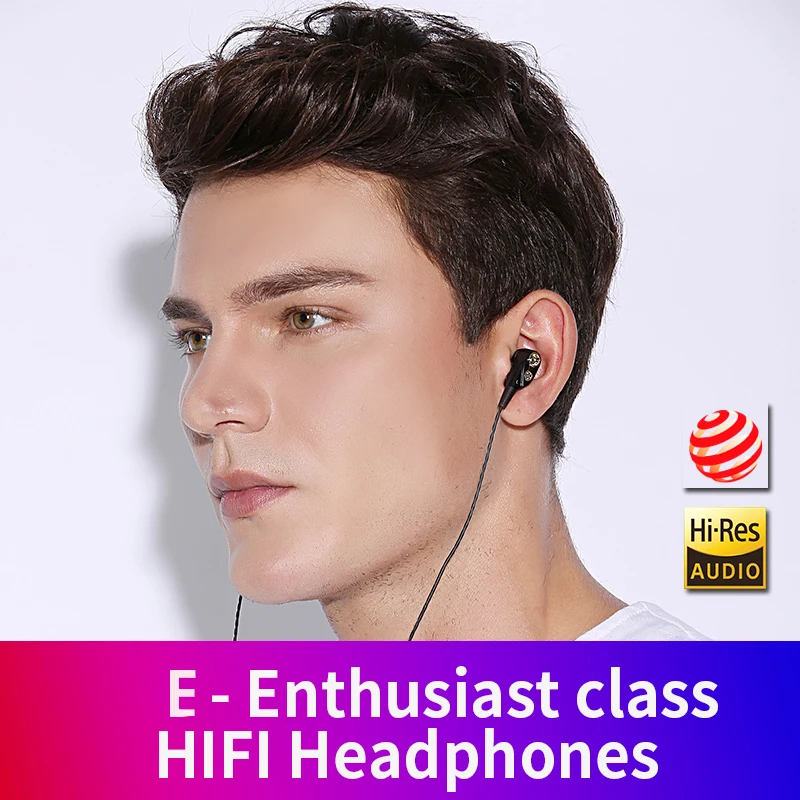 New Hifi Double Moving Coil Headphones 3.5mm AUX With Mic Dynamic In-Ear Music Gaming Sport Earbuds Bass Surround Shocking Sound 4