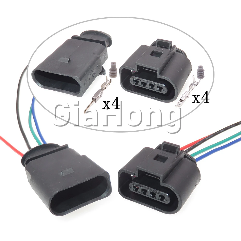 

1 Set 4 Ways Starter Parts 1J0973804 1J0973704 8K0973704 Car Oxygen Sensors Plug For VW Audi Auto Intake Pressure Sensor Socket