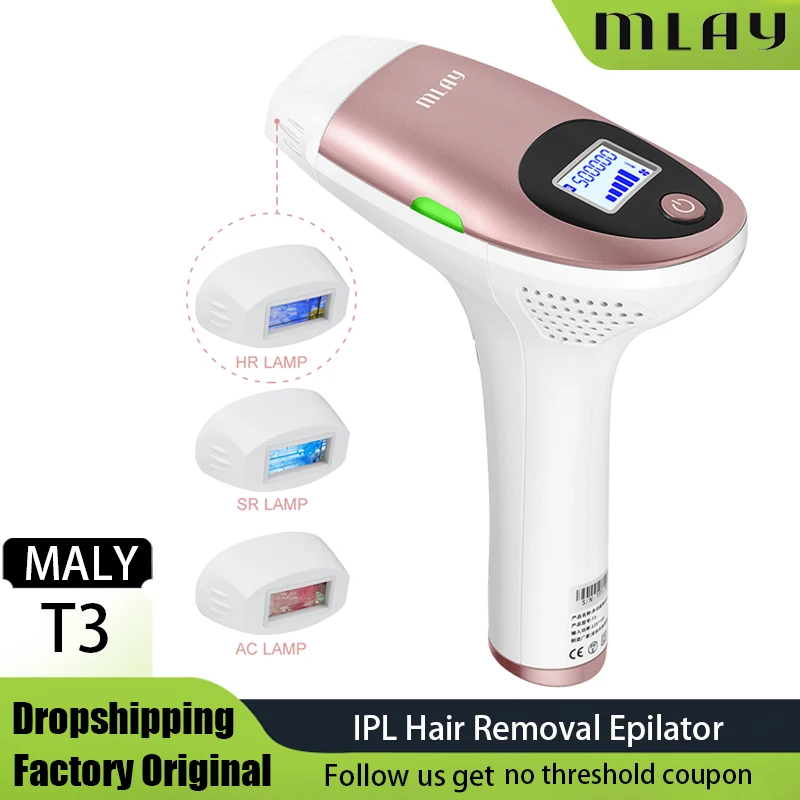 Mlay T3 IPL Laser Hair Removal Device Permanent Electric Machine Depilador a Laser Face Body 3IN1 500000 Flashes Drop Shipping