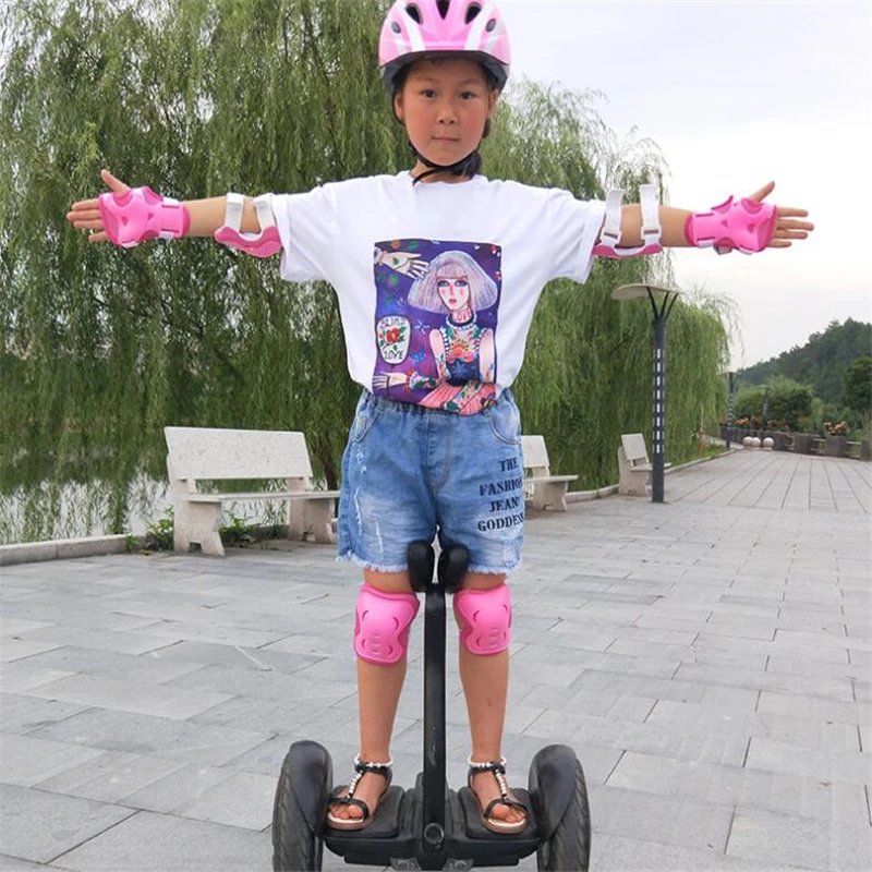 6Pcs/set Kids Sports Protected Gear Knee Pads Elbow Pads Wrist Guards Roller Skating Safety Protection Pads Elbow Knee Pad