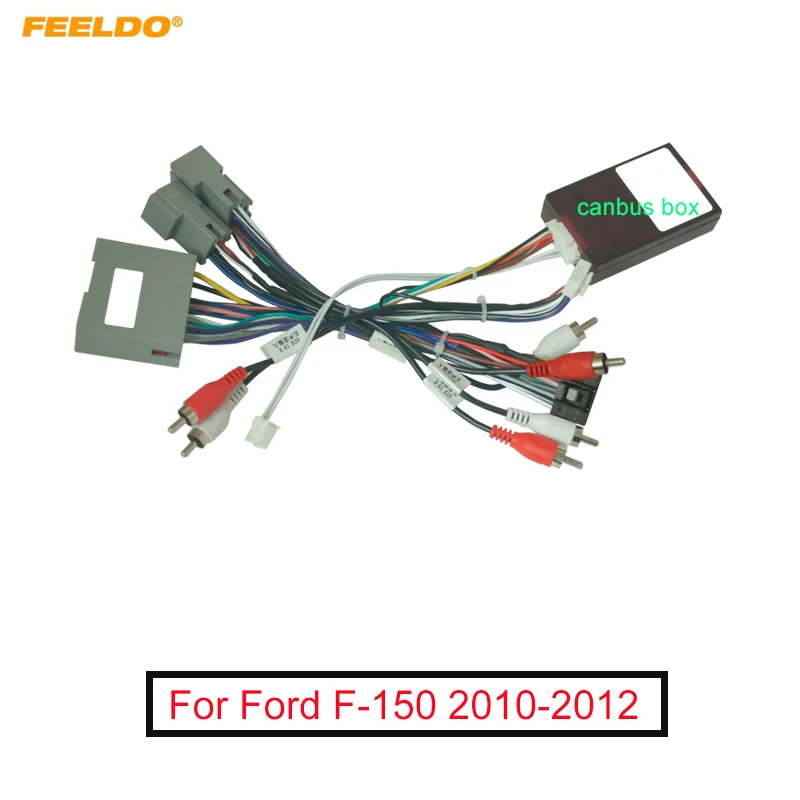 

FEELDO Car Audio Wiring Harness with Canbus Box For Ford F-150 Aftermarket 16pin CD/DVD Stereo Installation Wire Adapter