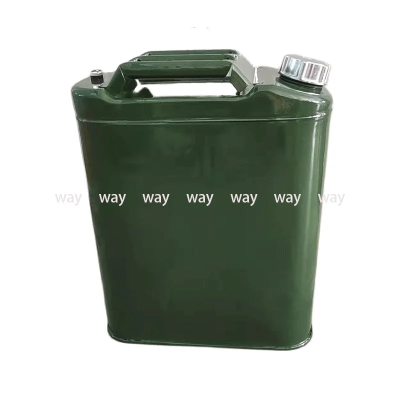 30L Metal Jerry Tank Stainless Steel Fuel Cans Petrol Cans Car Canister Holder With 3 Handles Aluminum Alloy Spout Storage Tank