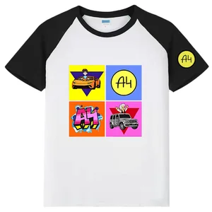 Merch A4 T-Shirts for Girls Children T-shirt A4 Vlad Casual Cotton 100% T Shirt Kids Tops Summer T Shirt Мерч А4 Clothing Boy